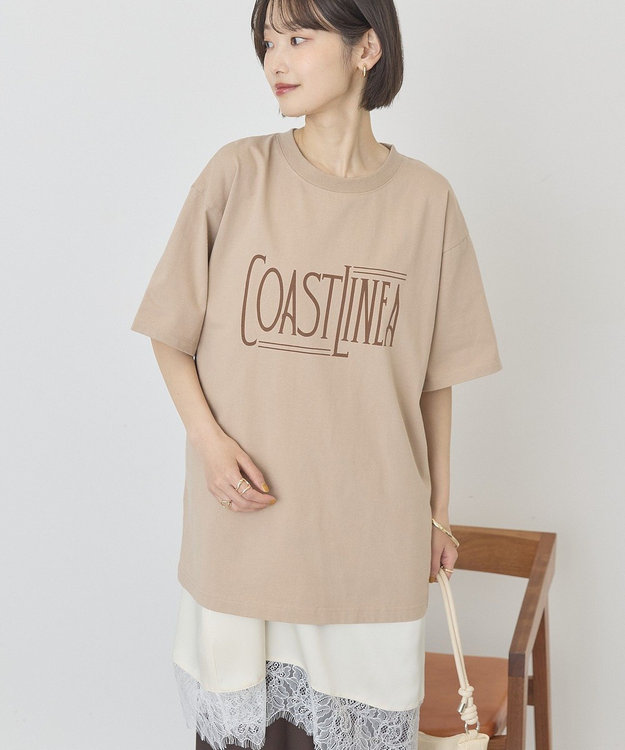 AMERICAN HOLIC COASTLINEA ロゴTシャツ Brown