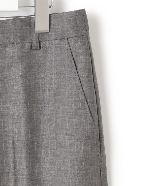 23区 L 【セットアップ対応】ファインネスウール テーパード パンツ グレー系1