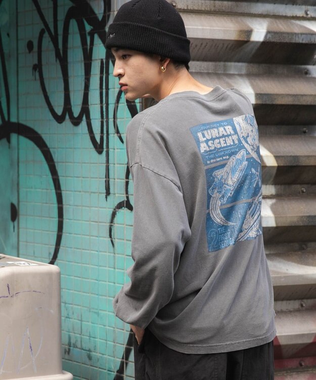 WEGO 【ユニセックス着用ITEM】ピグメントグラフィックT（LS） 柄3