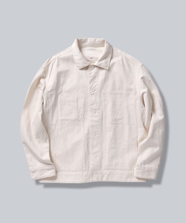 WHITE MAILS 【UNISEX】COTTON PAPER デニムジャケット オフホワイト