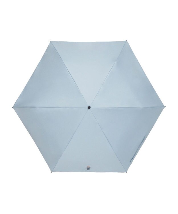 MOONBAT 【WEB限定/遮光率100%/遮熱/UV/耐風】POLO RALPH LAUREN（ポロ ラルフローレン）晴雨兼用日傘 ポロベア 無地 折りたたみ傘 サックスブルー
