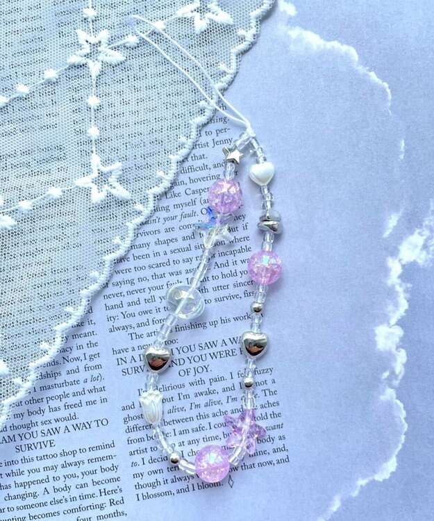 WEGO ビーズストラップキーホルダーG 柄3