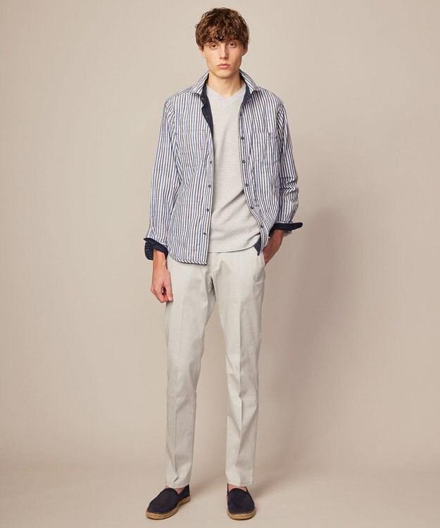 JOSEPH ABBOUD 【キングサイズ・2WAY】リバーシブル シャツ ネイビー系