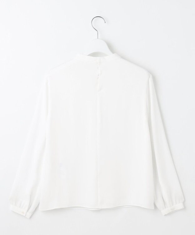 J.PRESS LADIES ジョーゼット モックネック カットソー ホワイト系