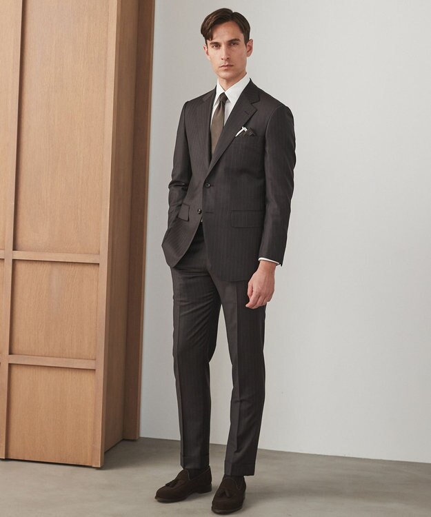 GOTAIRIKU 定番/GOTAIRIKU別注【日本製】シルク ネクタイ_無地(25年モデル) ブラウン系