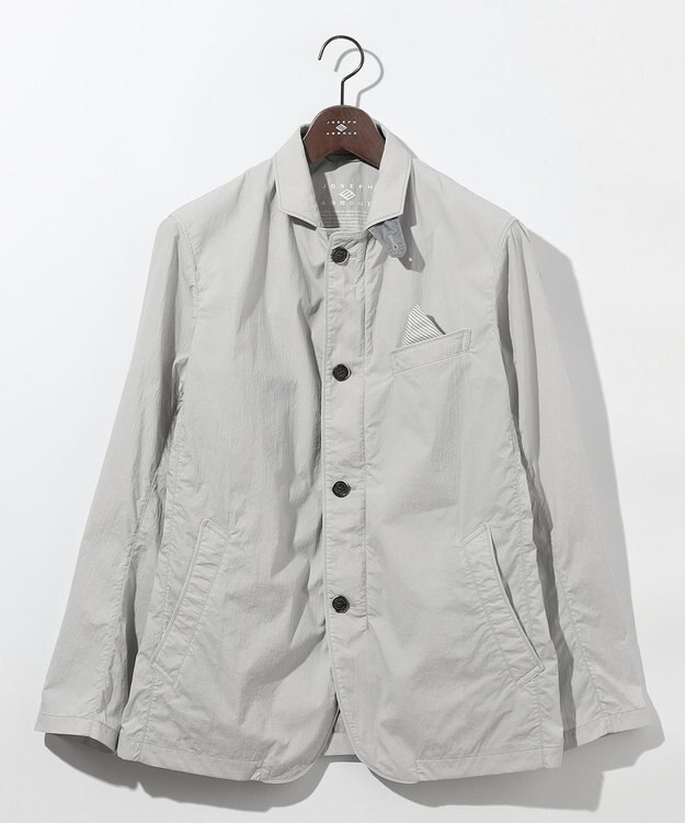 JOSEPH ABBOUD 【キングサイズ・軽量/ストレッチ/撥水】ライトワッシャーストレッチ アクティブレジャージャケット ライトグレー系