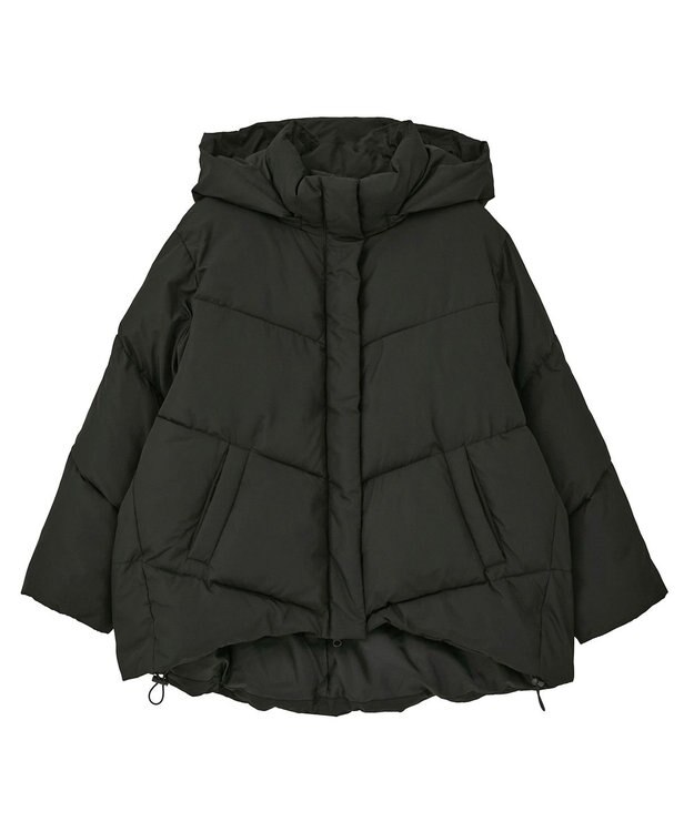 earth music&ecology 2WAYパファーブルゾン Black