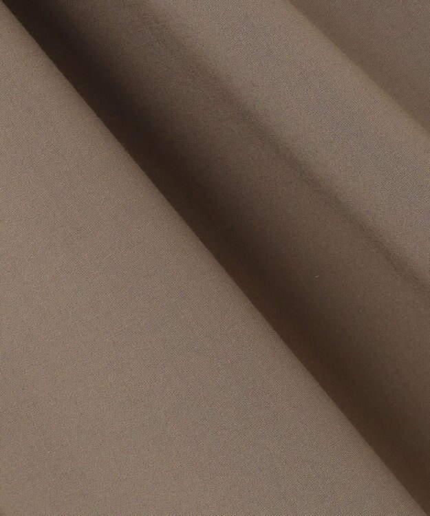 自由区 L 【洗える】ストレッチタイプライターシャツ ワンピース ブラウン系