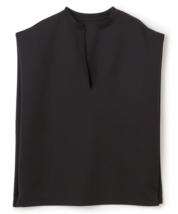 UNFILO BEAUTY FORM JERSEY Light キーネックトップス ブラック