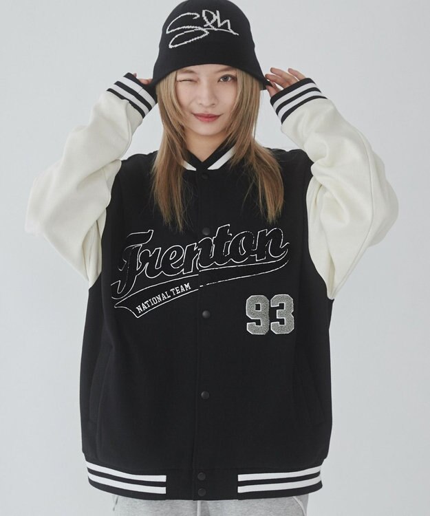 WEGO 【ユニセックス着用ITEM/MLサイズ展開】サガラワッペンスウェットスタジャン