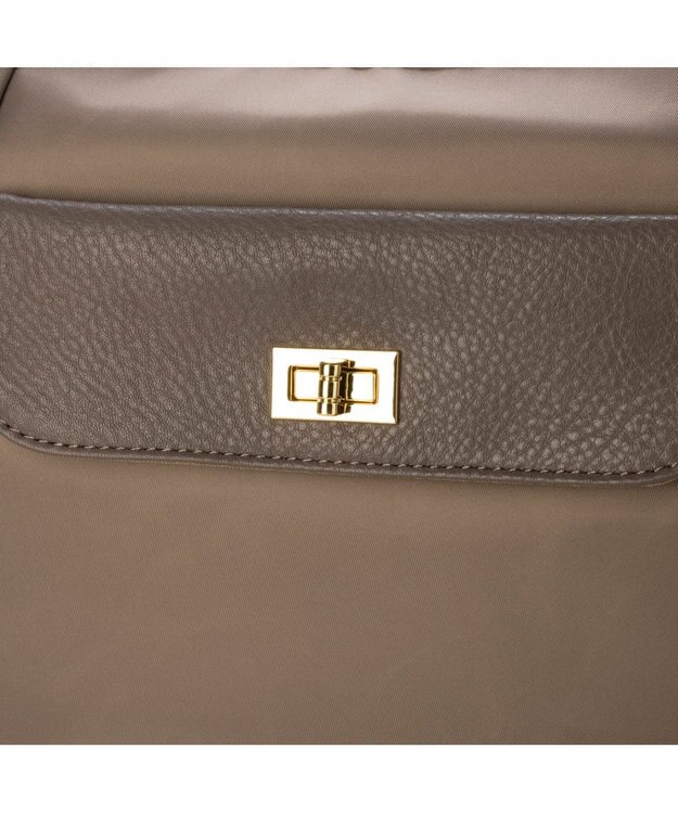 UNBILLION ペルケ perche / ナイロン牛革ヒネリかぶせ2wayトート GY