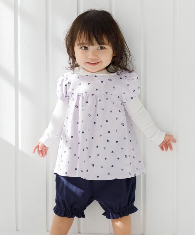 組曲 KIDS 【80-90㎝】LOVE Parent ワンピースセット ラベンダー系