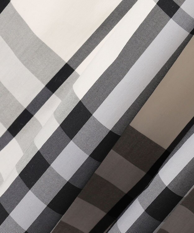 ANY 【ウエストゴム】タックギャザースカート ブラックチェック