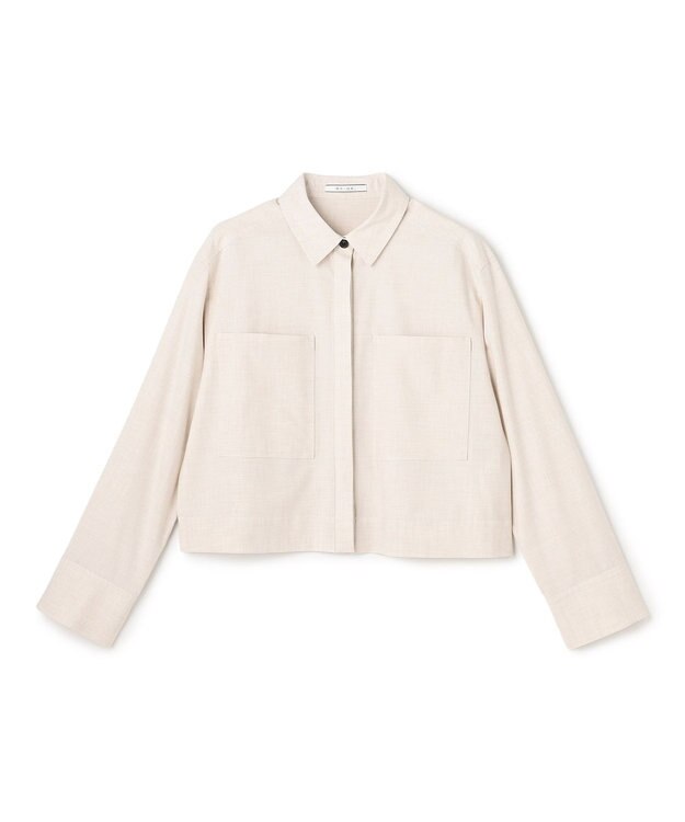 BEIGE， APOPHY / ステッチディテールショートシャツジャケット OatMeal