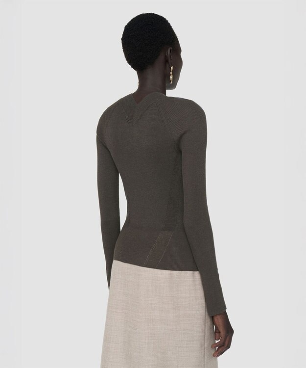 JOSEPH シアークレープ　ロングスリーブニット Palm Leaf