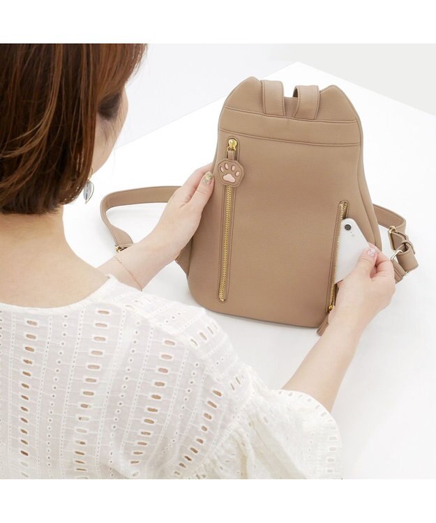 IBIZA アニマーダ　リュック（ネコ） オーク