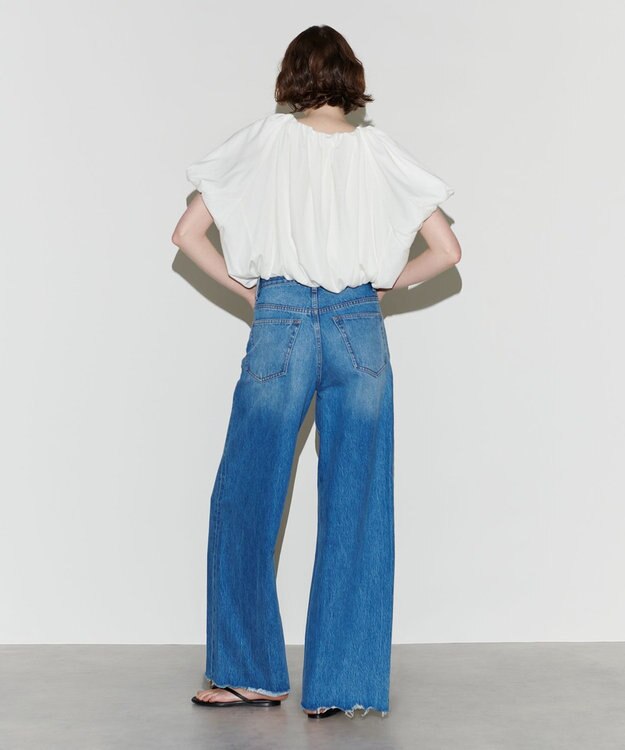 NAVE 【Nave 　洗える・接触冷感】クロップドジャージーブラウス アイボリー系