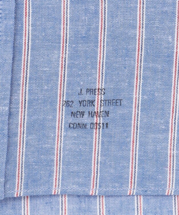 J.PRESS MEN 【WEB・一部店舗限定】コットンリネンストライプシャツ ダルブルー系1