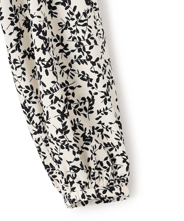 23区 S 【洗える】シャドーリーフプリント ワンピース アイボリープリント