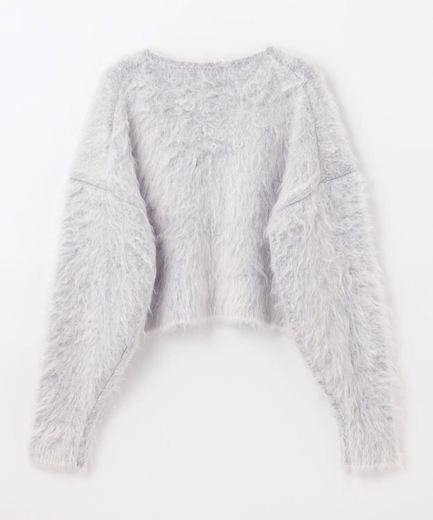 NAVE 【Nave】モヘアシャギーニットトップス ライトグレー系