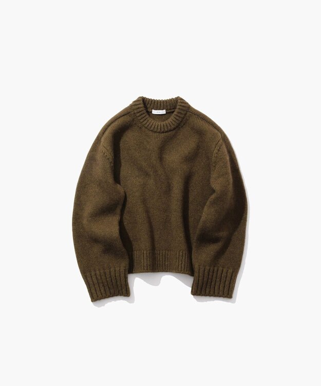 ATON YAK WOOL | モックネックセーター KHAKI