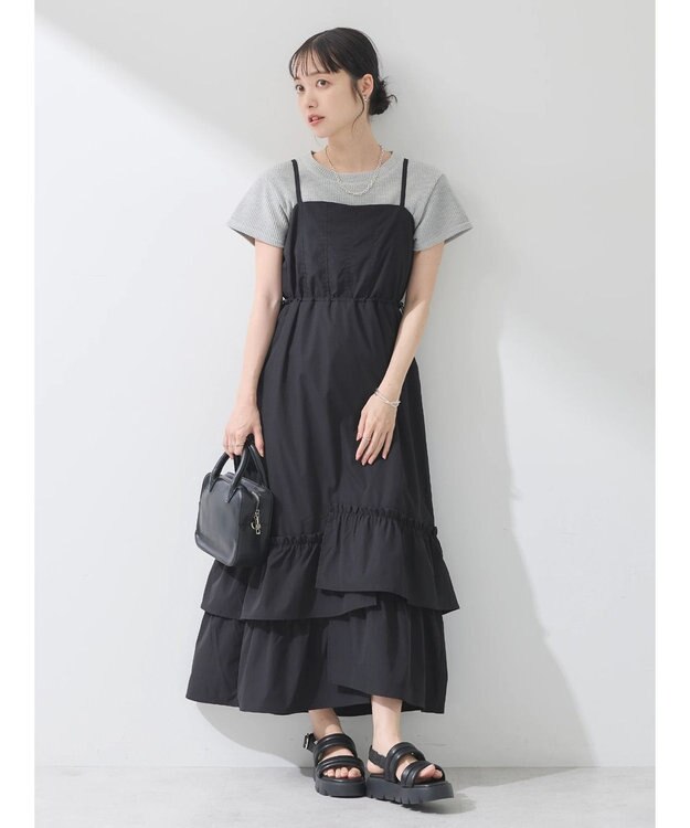 earth music&ecology ワッフルＴｅｅ Gray Mixture