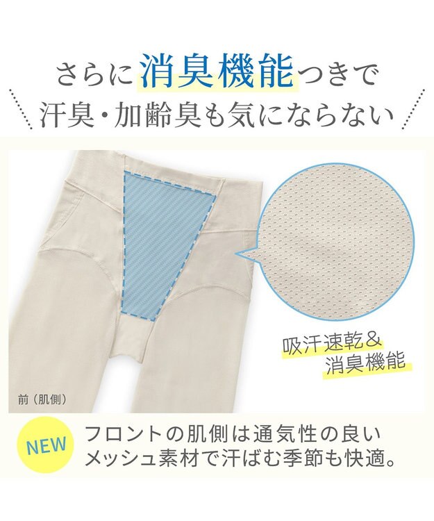 BRADELIS New York 【BRADELIS NewYork peace】綿混楽々ソフトガードル24 お尻周りをスッキリ補整 クロッチ付きで一枚ばき可能 ガードルショーツ シェルグレージュ