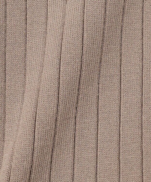 組曲 【WEB限定】リブニットコンビワンピース モカブラウン×ブラック系