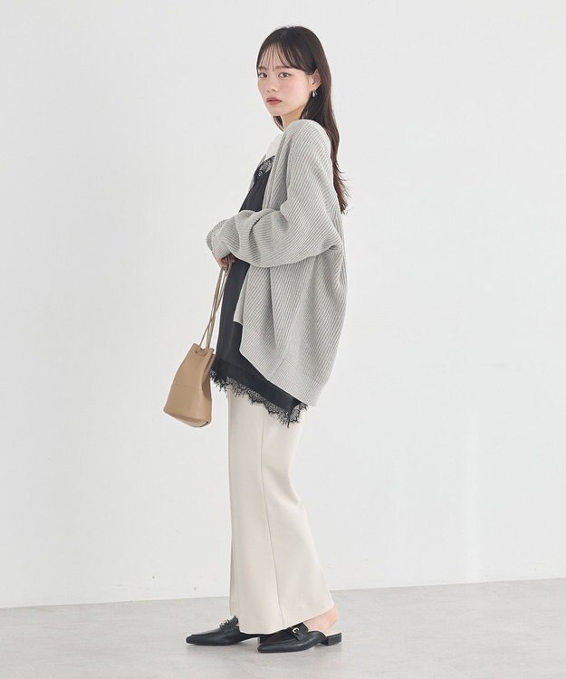 earth music&ecology アゼトッパーカーディガン Gray