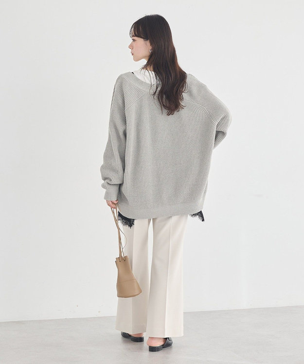 earth music&ecology アゼトッパーカーディガン Gray