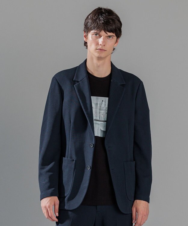 JOSEPH HOMME ソフトタックジャージー　ジャケット ネイビー系