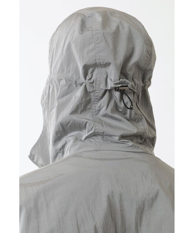 DAKS ナイロン タフタ パーカー シルバーグレー