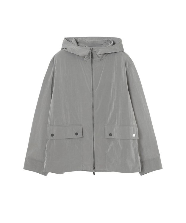 DAKS ナイロン タフタ パーカー シルバーグレー