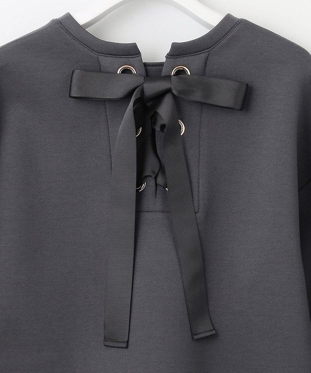 Feroux 【洗える・セットアイテム】バックリボンダンボール セットアップ グレー系