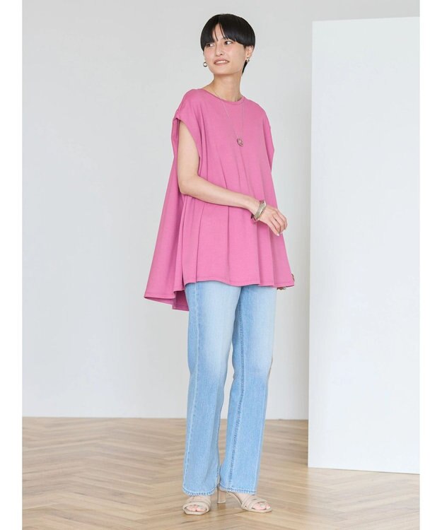 AMERICAN HOLIC 接触冷感フレンチスリーブカットチュニック Pink