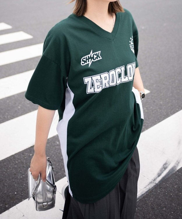 WEGO ZRCVゲームビッグTシャツ グリーン