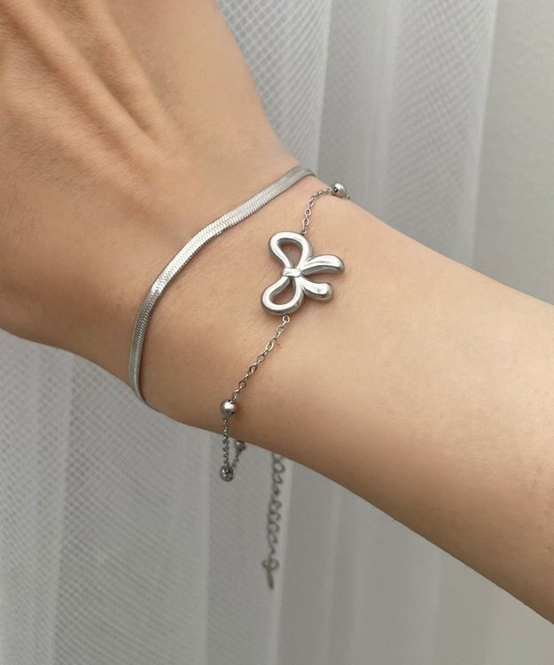 WEGO Lステンレスモチーフ2連ブレス 柄1