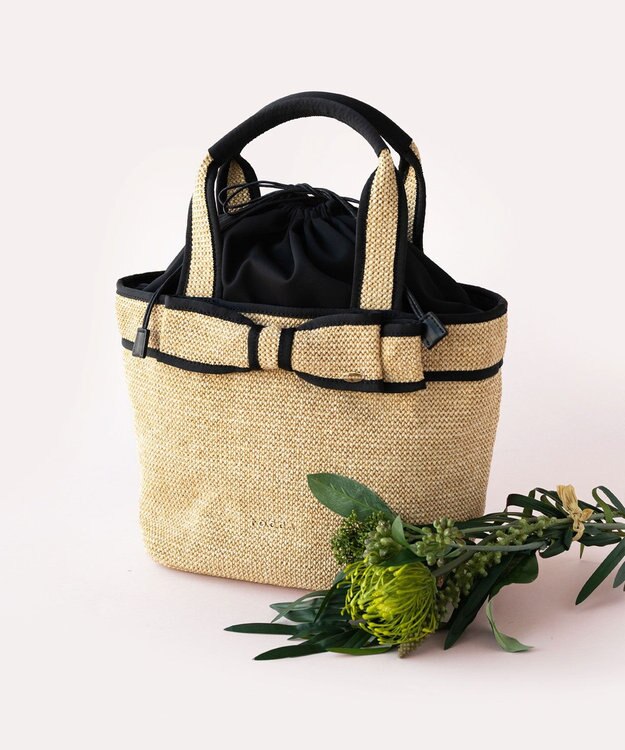 TOCCA RIBBON BASKET かごバッグ ブラック系