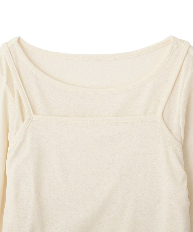 earth music&ecology 【SET2点】ツイストキャミレイヤードカットソー Ivory