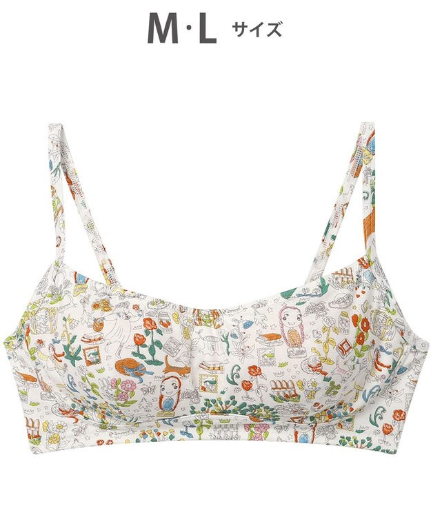 tsumori chisato SLEEP ツモリチサト ブラジャー ノンワイヤーブラ 綿100%(パッド受け) ストラップ長さ調整可能 UBX534 /ワコール アイボリー