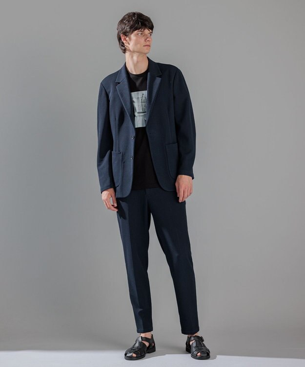 JOSEPH HOMME ソフトタックジャージー　ジャケット ネイビー系