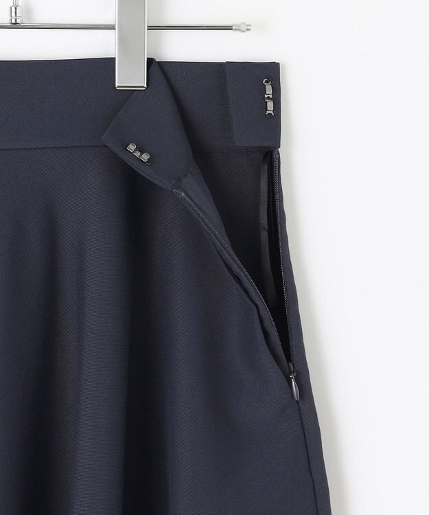 #Newans 【シワになりにくい】〈花乃まりあさんコラボ〉サーキュラースカート ネイビー