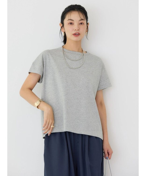 AMERICAN HOLIC 接触冷感ショートスリーブカットプルオーバー Light Gray Mixture