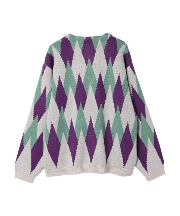 CRAFT STANDARD BOUTIQUE 【男女兼用】アーガイル柄カーディガン2 Purple