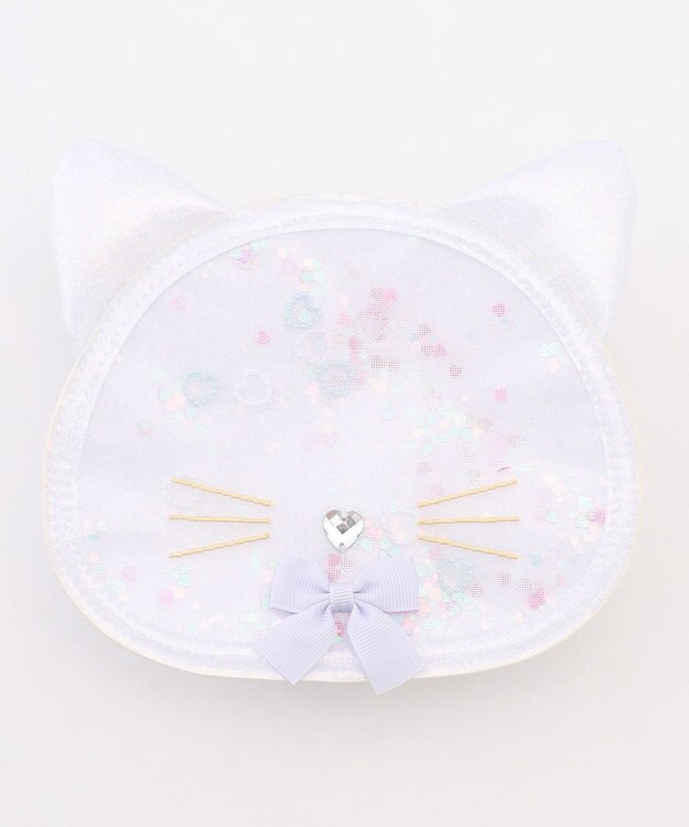 ANY KIDS シャラシャラショルダーバッグ ホワイト（ネコ）