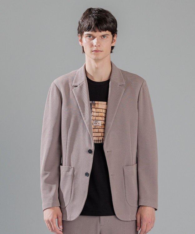 JOSEPH HOMME ソフトタックジャージー　ジャケット ローズ系