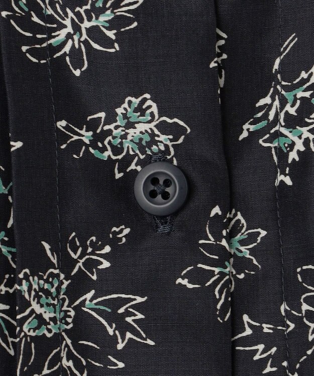 J.PRESS LADIES L 【WEB限定カラーあり・洗える】ラインフラワープリント ワンピース ネイビー系