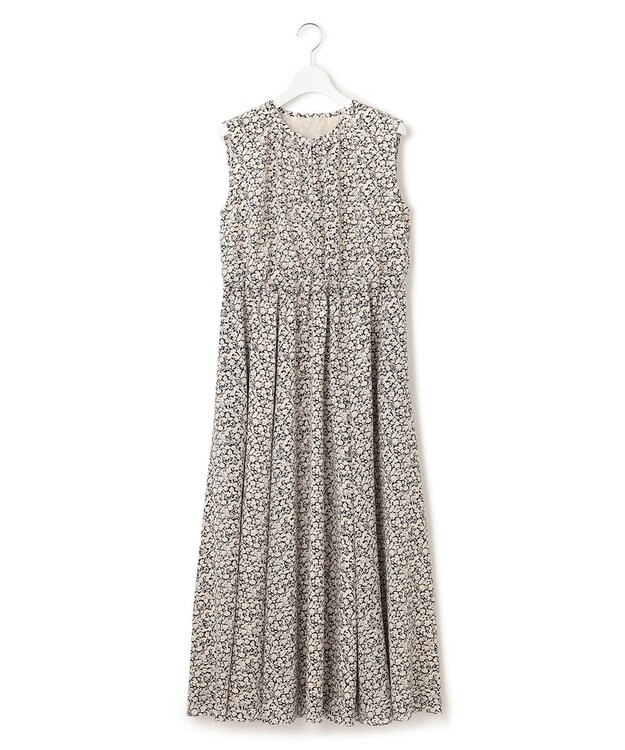 23区 【SLOW/洗える】アンティークフラワープリント ワンピース アイボリー系1