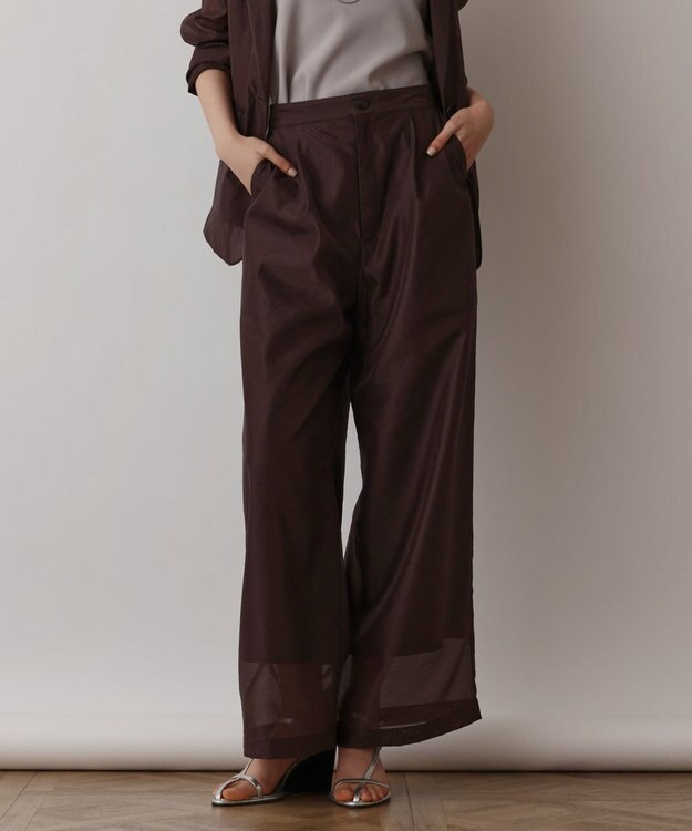 GRACE CONTINENTAL ブライトシアーパンツ ブラウン