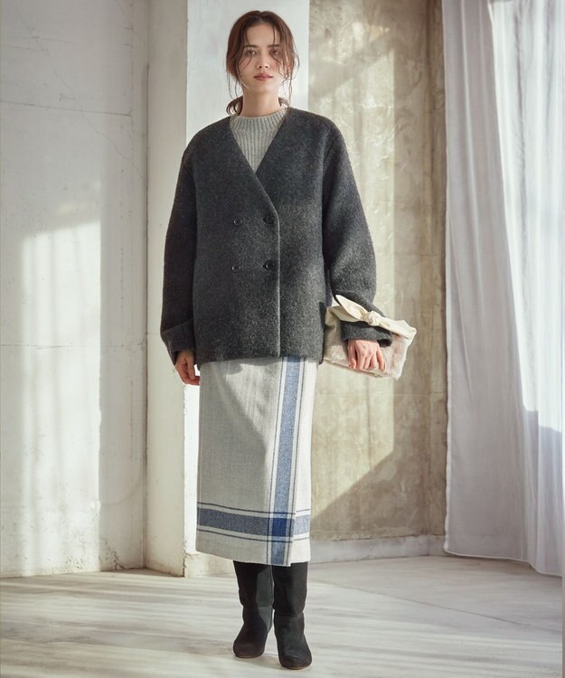 23区 【SLOW/一部店舗限定】スライバーウール アウター グレー系